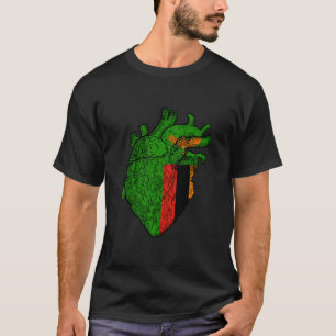 Sambische Flagge Sambischer Stolz Sambia Herz Samb T-Shirt