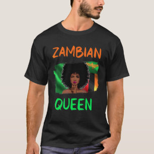 Sambische Königin Sambia Flagge Sambischer Mädchen T-Shirt