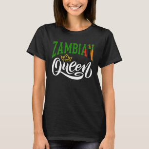 sambische Königin Sambia sambische Flagge T-Shirt