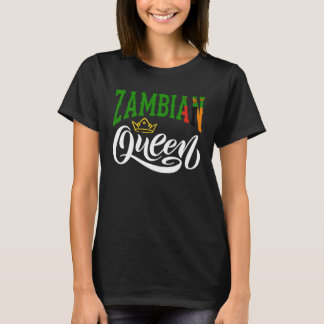 sambische Königin Sambia sambische Flagge T-Shirt