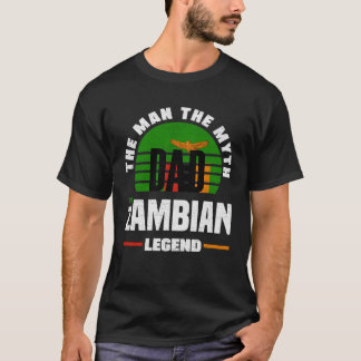 Sambischer Sambia Sambische Flagge Vatertag T-Shirt