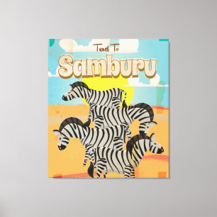 Samburu Vintage-Reiseposter Leinwanddruck