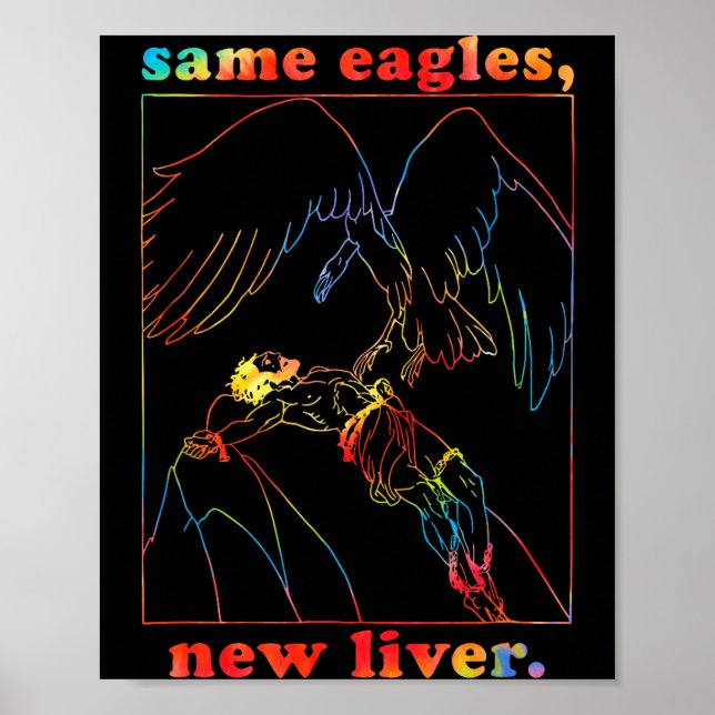 Same Eagles New Liver Funny Apparel  Poster (Vorne)