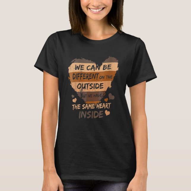 Same Heart Black History Month Melanin Pride Afro  T-Shirt (Vorderseite)