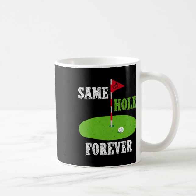Same Hole Forever Groom Bachelor Party Funny Golf Kaffeetasse (Rechts)