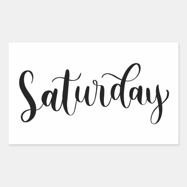 Samedi - Calligraphie / Sticker à lettres (Devant)