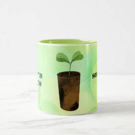 Samen säen zweifarbige tasse