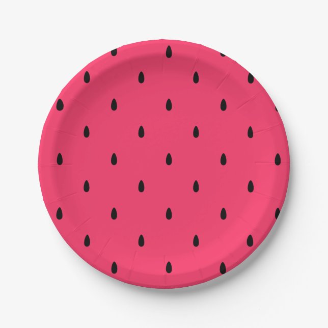 Samen von Watermelonen, nahtlos Pappteller (Vorderseite)