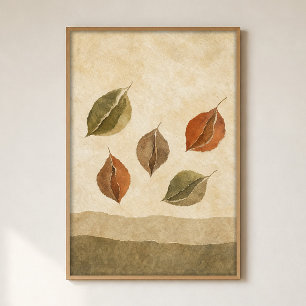 Samenkapsel-Streu-Wasserfarben-Cottagecore-Plakat Poster