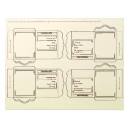 Samenpackung creme DIY Notizblock