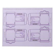 Samenpackung lila DIY Notizblock