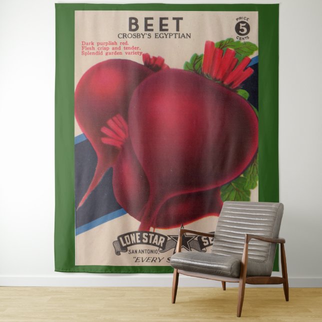 Samenrüben der 50er Jahre drucken Wandteppich (Beispiel)