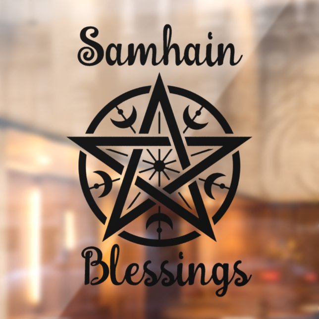 Samhain Blessings Halloween Hexen Segen Fensteraufkleber (Blatt 2)