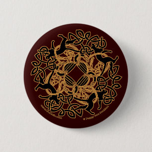 Samhain Celtic Cats Knüpfarbeit Buttone und Tasten Button