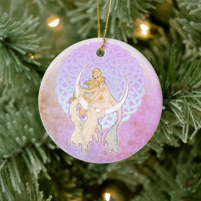 Samhain Greetings Lunar Goddess Ornament (Baum)