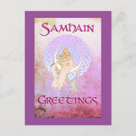 Samhain Greetings Lunar Goddess Postcard Postkarte