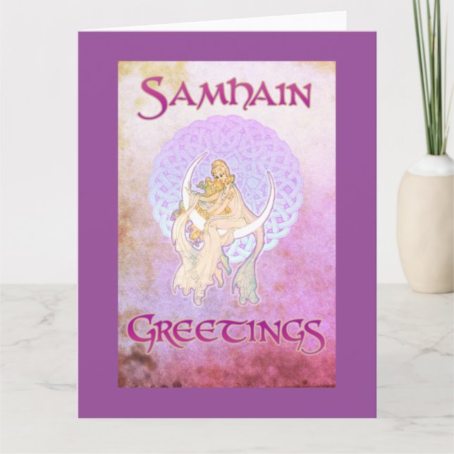 Samhain Gruß-Mondgöttin-Karte Karte (Vorderseite)