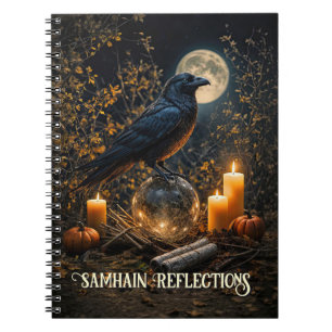 Samhain-Journal mit Rabe und Mond Notizblock