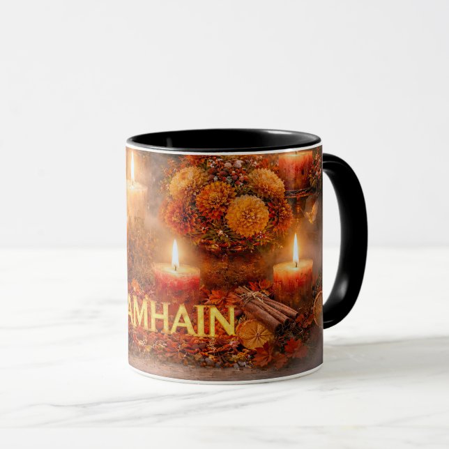 Samhain-Kaffeetasse oder -Becher mit Motten Tasse (VorderseiteRechts)