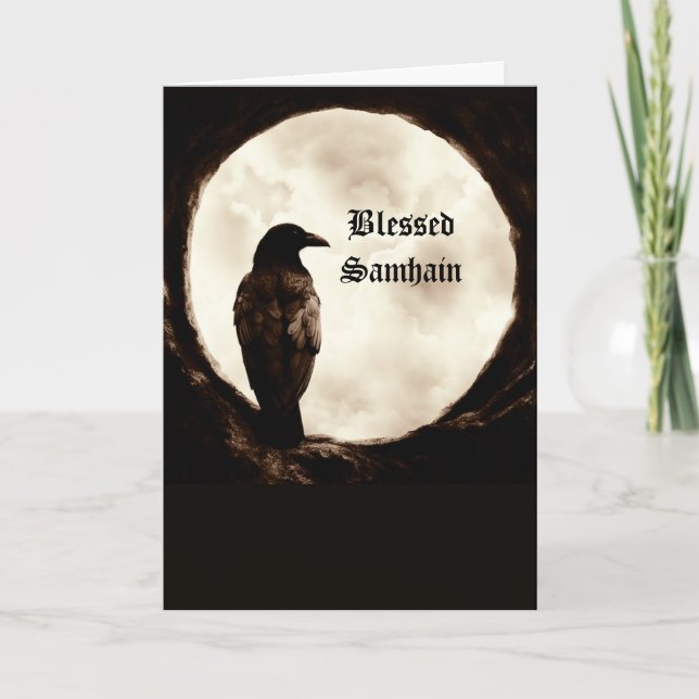 Samhain mit Crow Raven Portal Karte (Vorderseite)