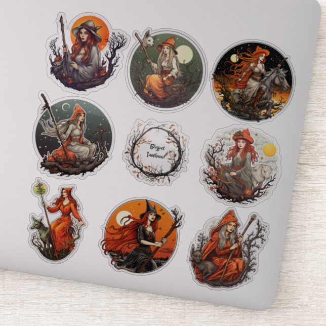 Samhain Pagan Vinyl Sticker Set (Detail)
