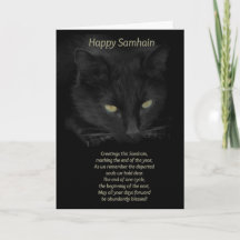 Samhain Schwarze Katze Segnungen Frohes Samhain Ke