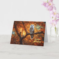 Samhain Segnungen mit dem Owl Herbst belässt Mysti