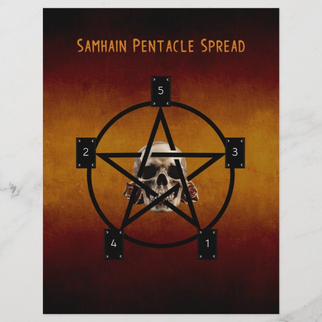 Samhain Tarot verteilt 2 Seiten Papier Buch Schatt (Vorderseite)