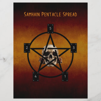 Samhain Tarot verteilt 2 Seiten Papier Buch Schatt