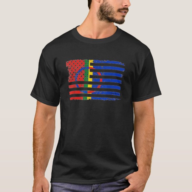 Sami American Flag T Shirt (Vorderseite)