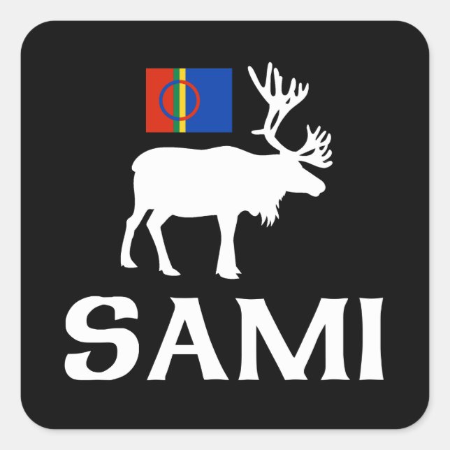 Sami, das Volk der acht Jahreszeiten Quadratischer Aufkleber (Vorderseite)