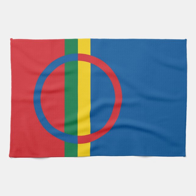 Sami Leute Flaggen Handtuchskandinavien Geschirrtuch (Horizontal)