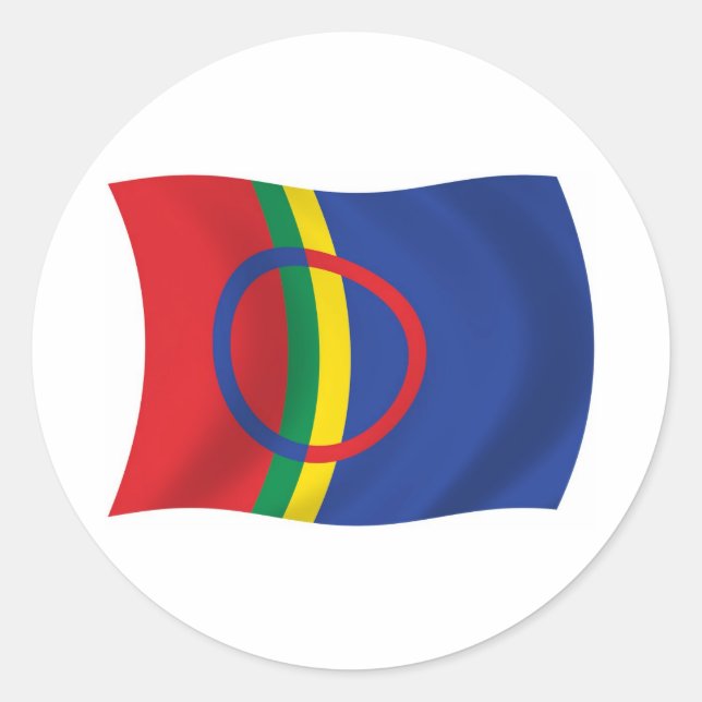 Sami People-Flag-Aufkleber Runder Aufkleber (Vorderseite)