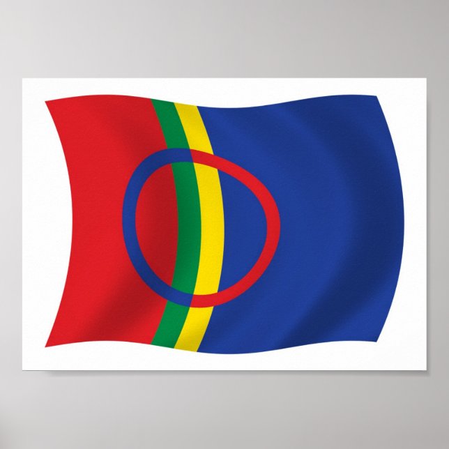 Sami People Flag Poster Print (Vorne)