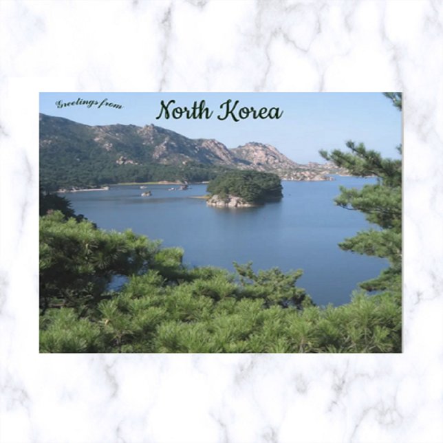 Samil Lake Near Kumgang Mountains Nordkorea Postkarte (Von Creator hochgeladen)