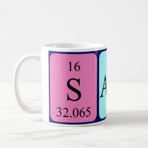 Samir Namen-Tasse periodischer Tabelle Kaffeetasse