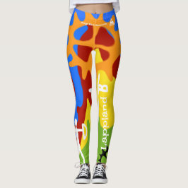 Samiska mönster figurer i många färger leggings