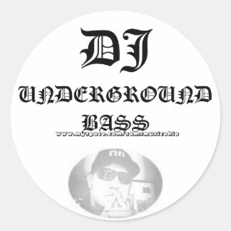 SamixMusic, DJ, UNTERGRUND BASS, www.myspace... Runder Aufkleber