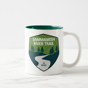 Sammamish River Trail Washington Zweifarbige Tasse