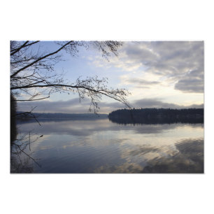 Sammamish See an einem Wintertag. Fotodruck