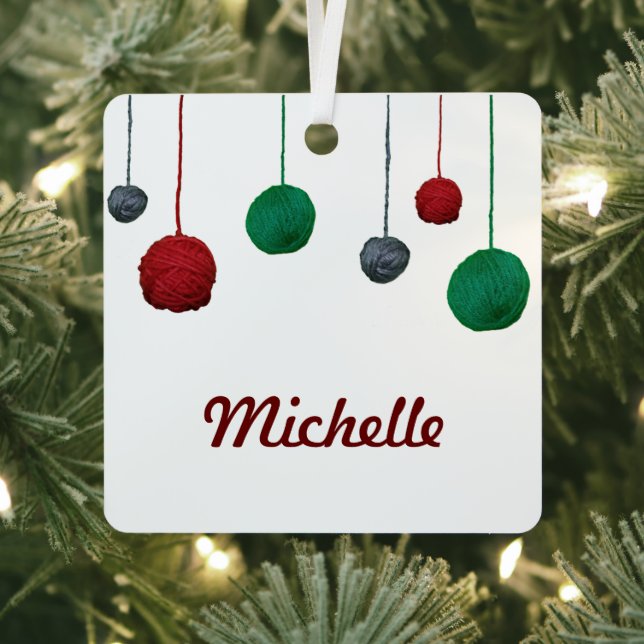 Sammelbände aus Garn / Name Crafty Holiday Ornament Aus Metall (InSitu)
