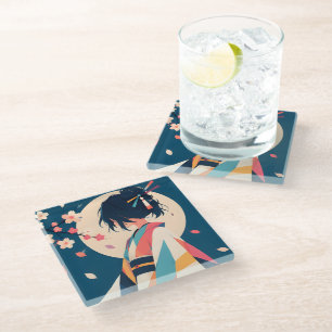 Sammelbare Anime-inspirierte Glasuntersetzer