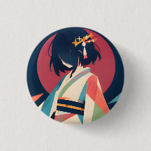 Sammelbarer Anime-inspirierter Button 1 Crimson Mo