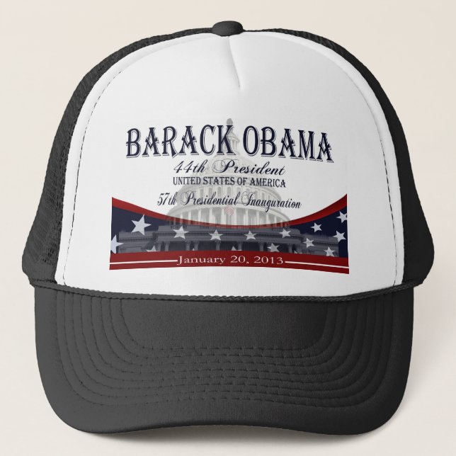 Sammelbarer Hut Obama-Einweihungs-2013 Truckerkappe (Vorderseite)