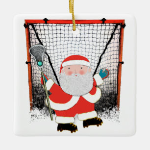 Sammelbarer Lacrosse-Spieler Keramikornament