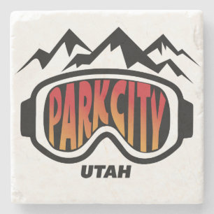Sammelbarer MarmorUntersetzer Park City Utah Steinuntersetzer