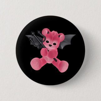 ♥ sammelbares Kunst ♥ Teufel-Teddybär ♥ (bear5) Button