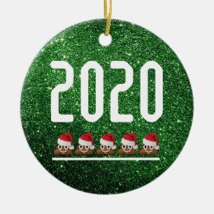 Sammelladbarer Kack Emoji COVID 2020 Weihnachten Keramik Ornament