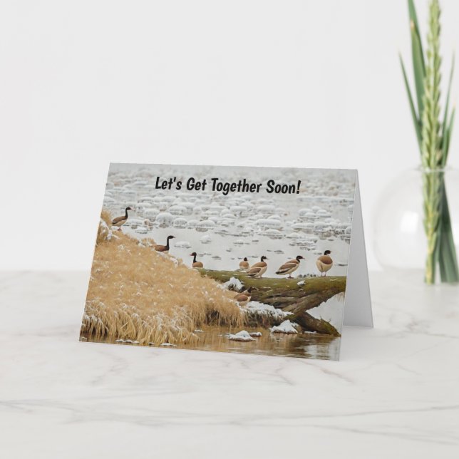 Sammeln Sie Meeting Gänse Fun Art Card Karte (Vorderseite)