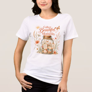 Sammeln Sie schöne Momente Florales Erinnerungsgla Tri-Blend Shirt